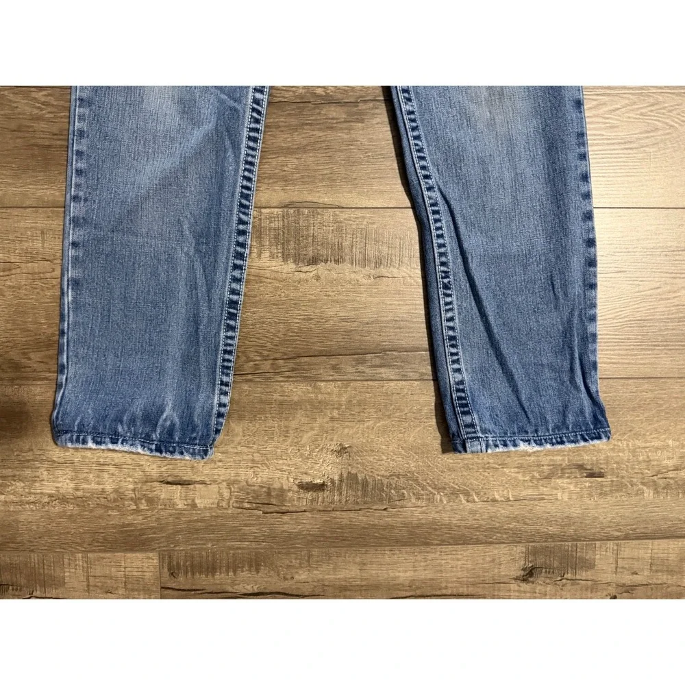 True Religion Mens Jeans Y2K USA World Tour Skull Patch Distressed‎ Size 30 x 27